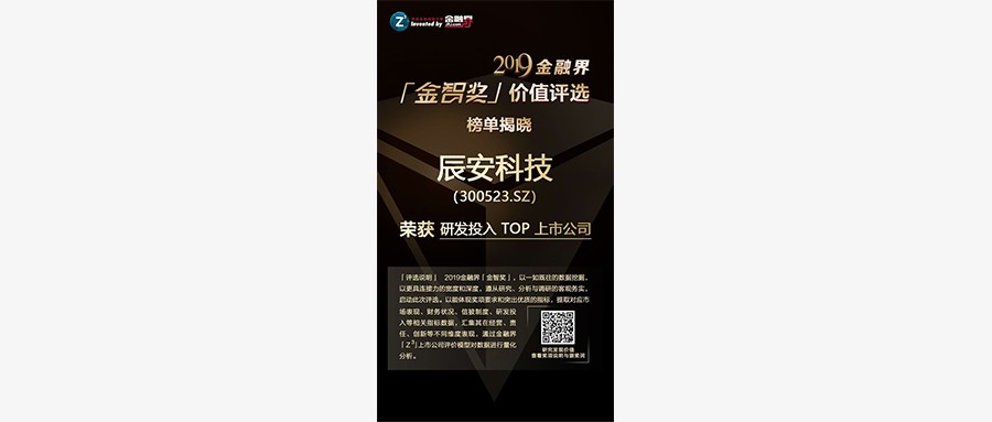 壹号娱乐荣获2019金融界「金智奖」研发投入TOP上市公司