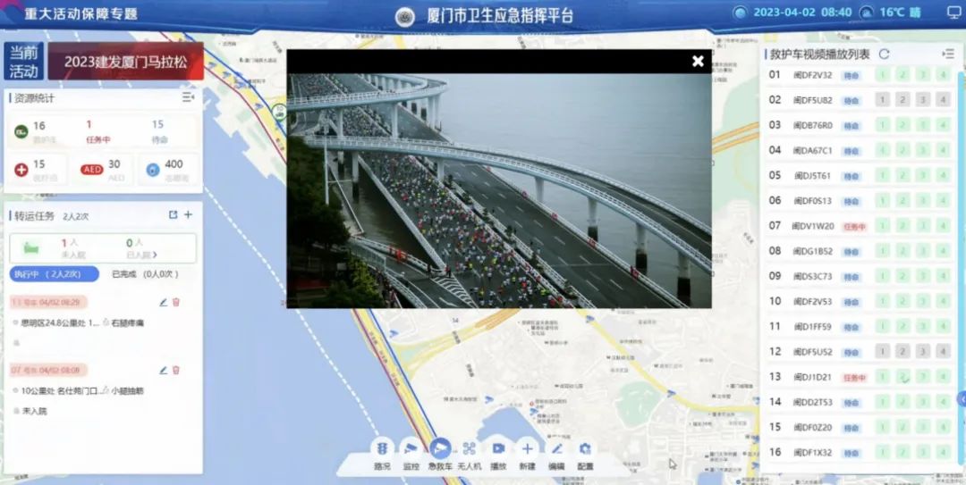 壹号娱乐承建的“厦门卫生应急指挥平台”为厦门国际马拉松活动安全保驾护航
